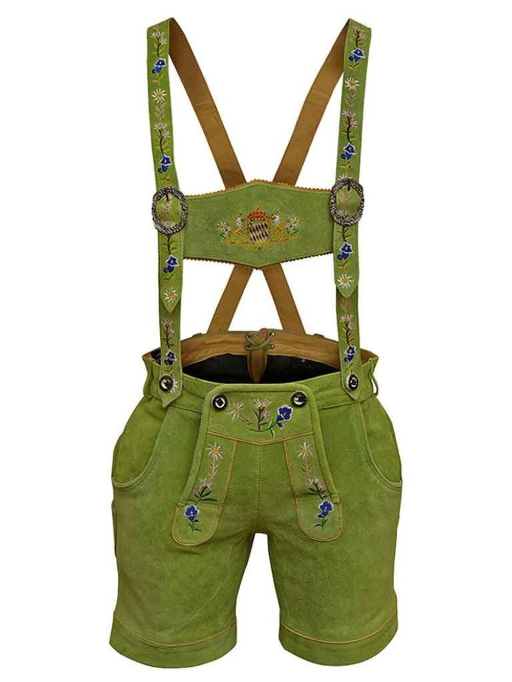 Green Bavarian Lederhosen Women’s  Oktoberfest Costume Outfit Size 38